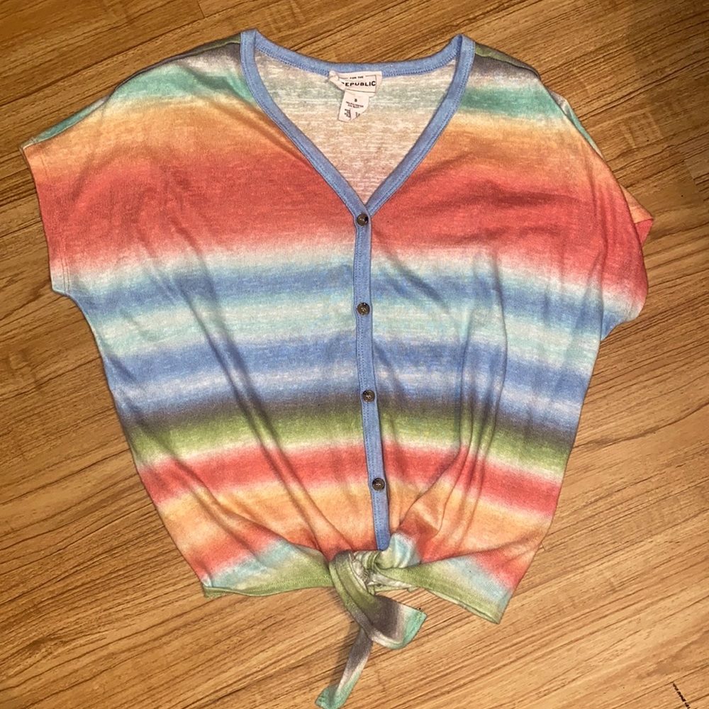 For The Republic striped shirt